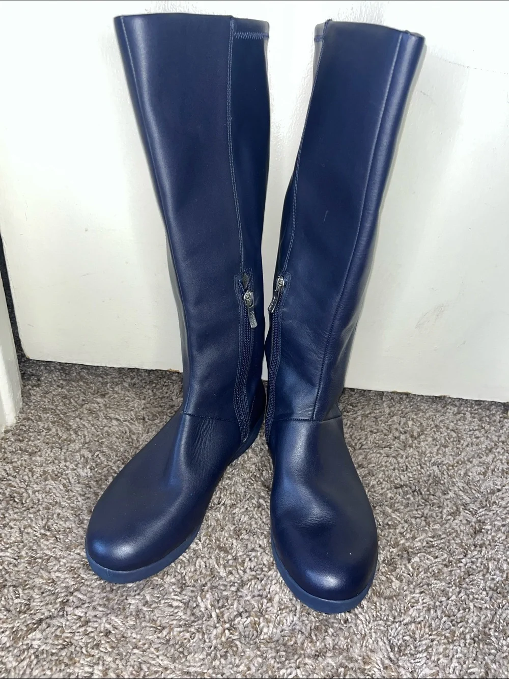 Fitflop Woman Navy-Knee High Leather Boots